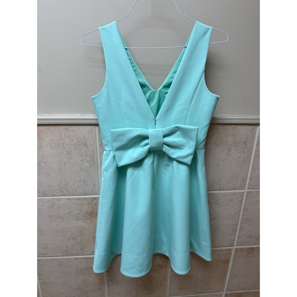Sail to Sable Mint Green Bow Back Fit & Flare Dress NWOT Size 6 Easter Wedding - Picture 4 of 12